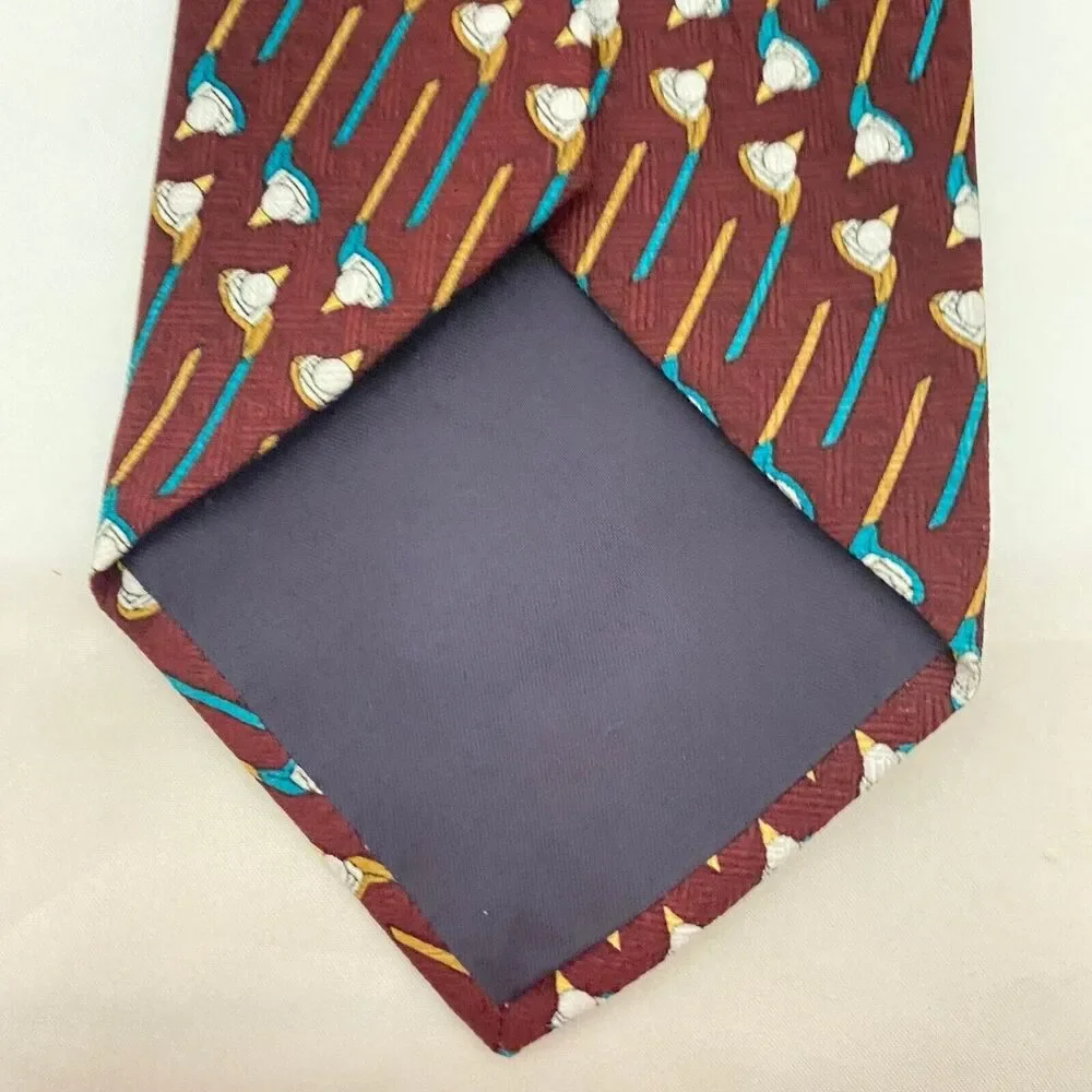 #5633 Maroon Sky Bend Country  Golf Club Mens Necktie, Tie 55X4